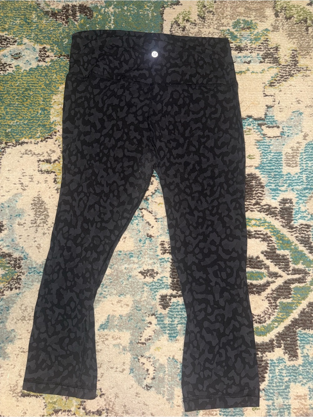 Lululemon Align High-Rise Leggings Size 12 Black Leopard Print